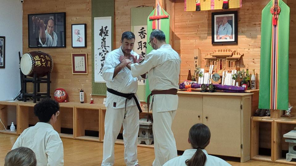 Training during the visit with Shihan Hugo Perez in Montreal