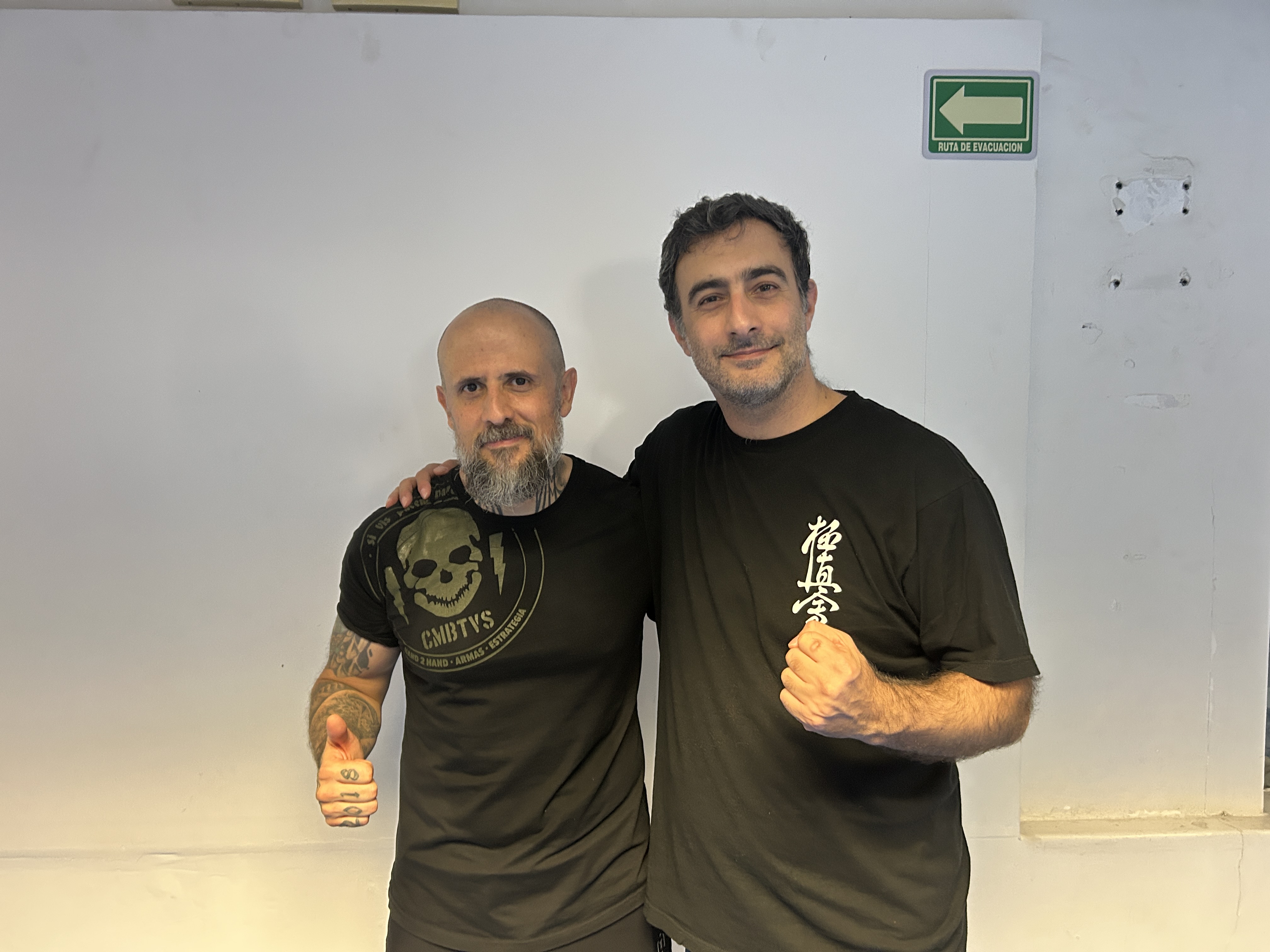 Bruno Orozco Sensei y Sensei Alan Mokbel en el seminario de Combatives